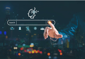 Ilustración de un optometrista examinando los ojos de un paciente con tabla de visión y herramientas